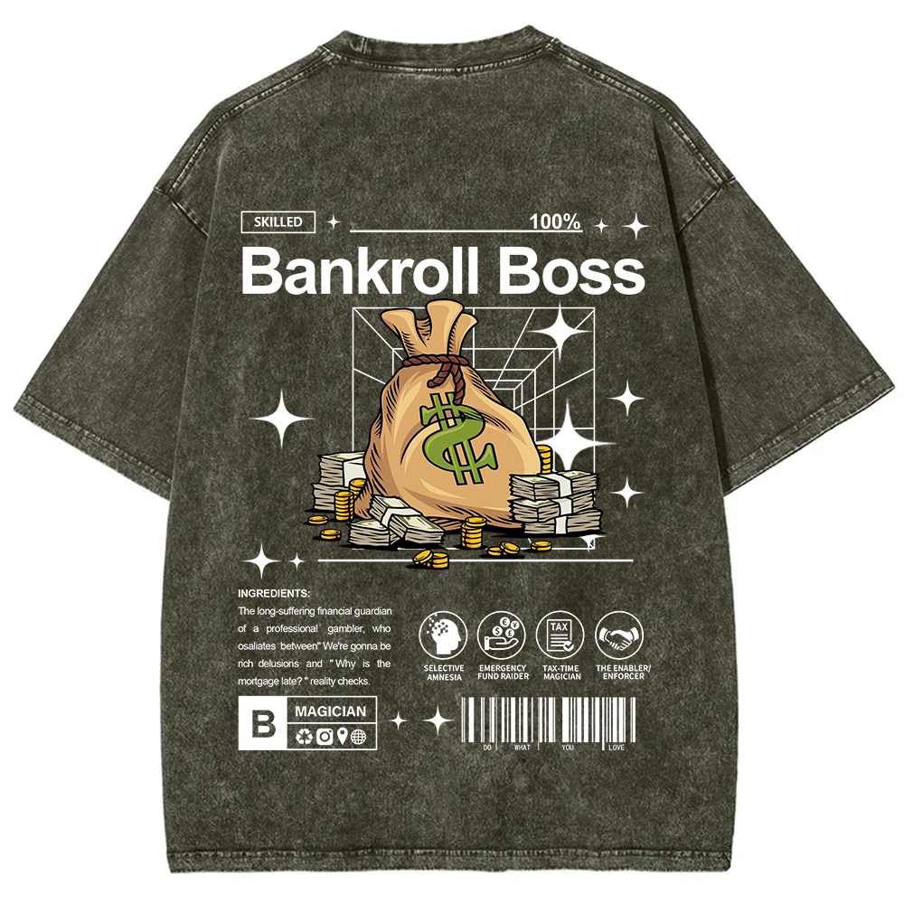 Bankroll Boss Unisex Fit Washed T-Shirt