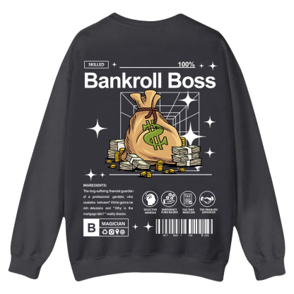 Bankroll Boss Casual Crewneck Sweatshirt wearishow