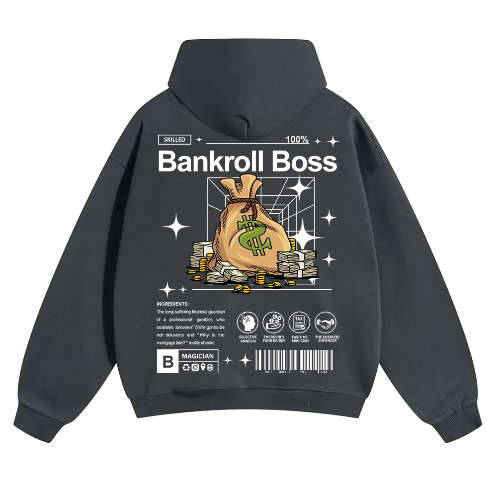 Bankroll Boss Unisex Solid Color Hoodie wearishow
