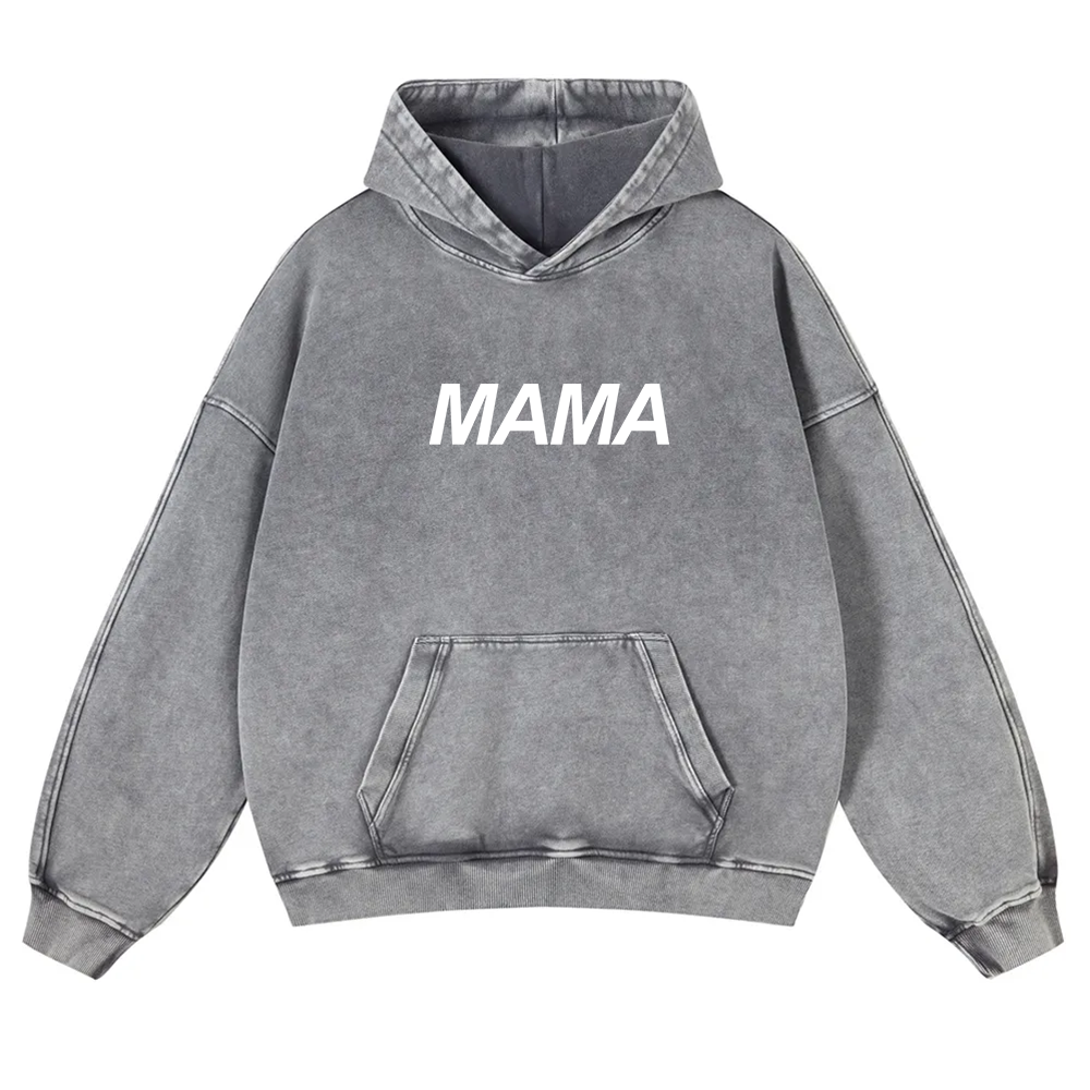 Mama Washed Hoodie wearishow
