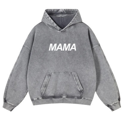 Mama Washed Hoodie wearishow