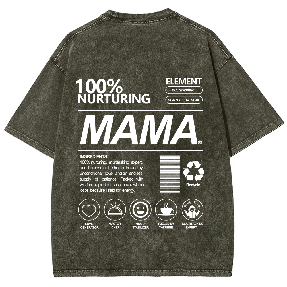 Mama Unisex Fit Washed T-Shirt