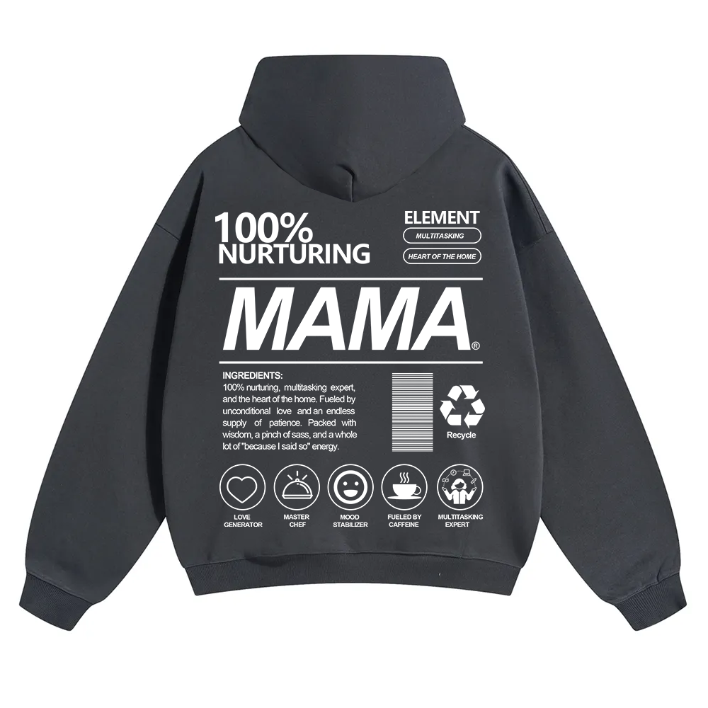 Mama Unisex Solid Color Hoodie wearishow