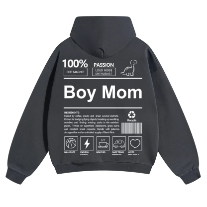 Boy Mom Unisex Solid Color Hoodie wearishow