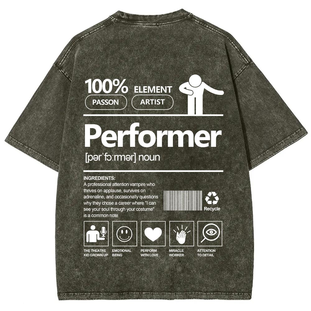 Performer Unisex Fit Washed T-Shirt
