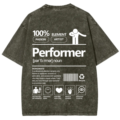 Performer Unisex Fit Washed T-Shirt