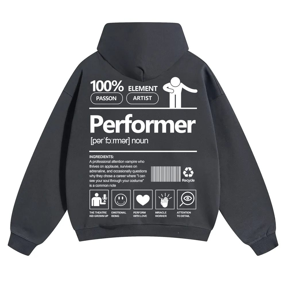 Performer Unisex Solid Color Hoodie wearishow