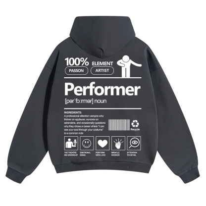 Performer Unisex Solid Color Hoodie wearishow