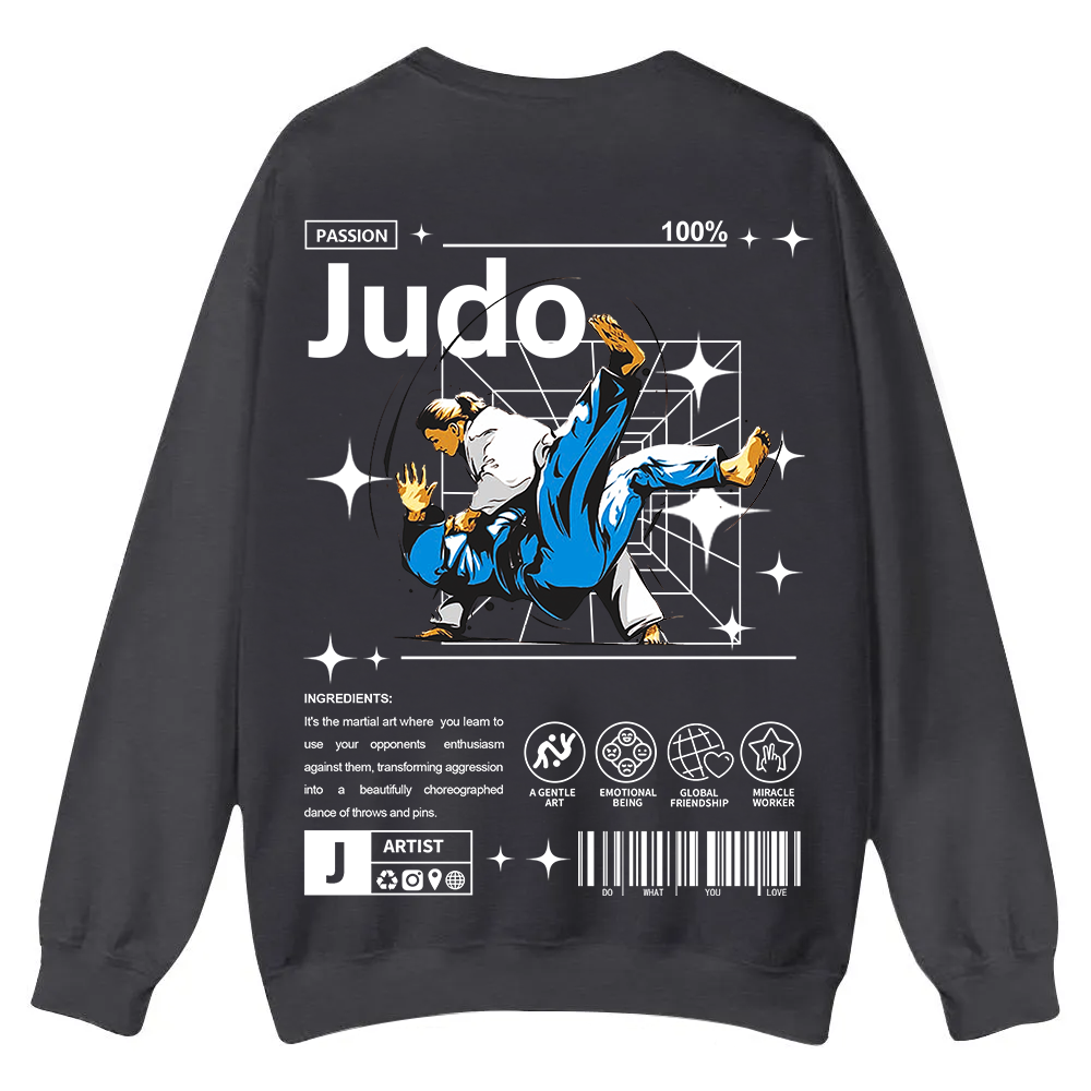 Judo Casual Crewneck Sweatshirt wearishow
