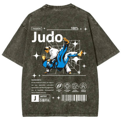 Judo Unisex Fit Washed T-Shirt