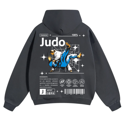 Judo Unisex Solid Color Hoodie wearishow