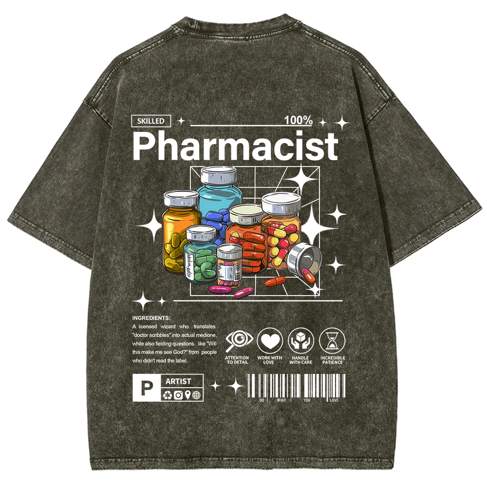 Pharmacist Unisex Fit Washed T-Shirt
