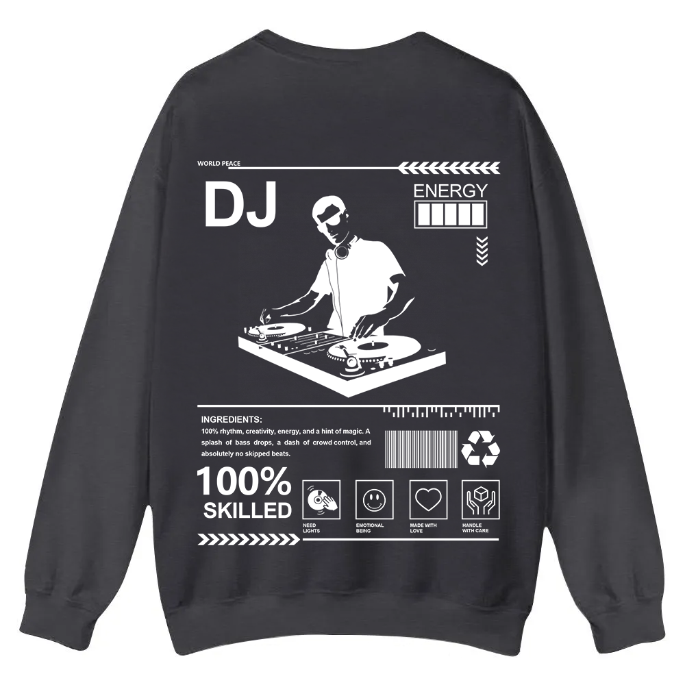 DJ Casual Crewneck Sweatshirt wearishow