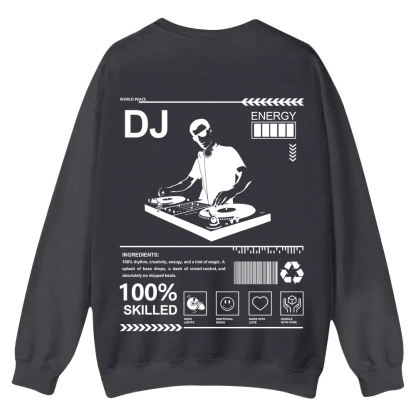DJ Casual Crewneck Sweatshirt wearishow
