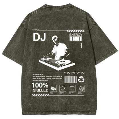 DJ Unisex Fit Washed T-Shirt