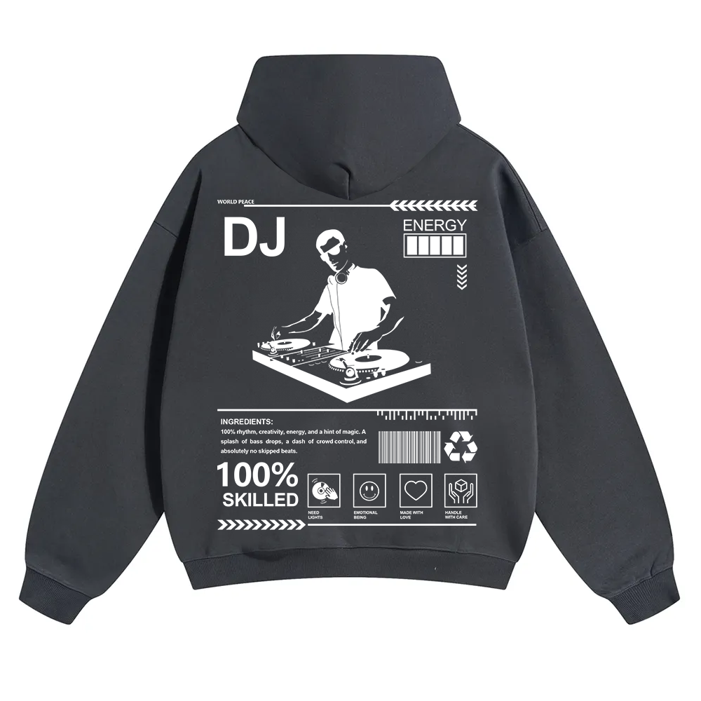 DJ Unisex Solid Color Hoodie wearishow