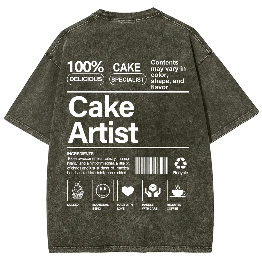 Cake Artist Unisex Fit Washed T-Shirt