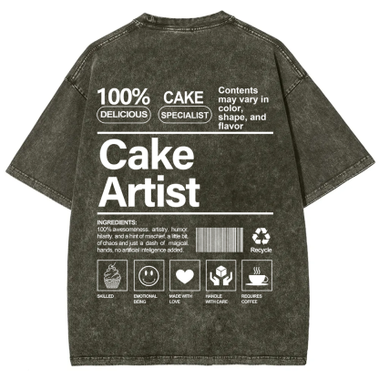 Cake Artist Unisex Fit Washed T-Shirt