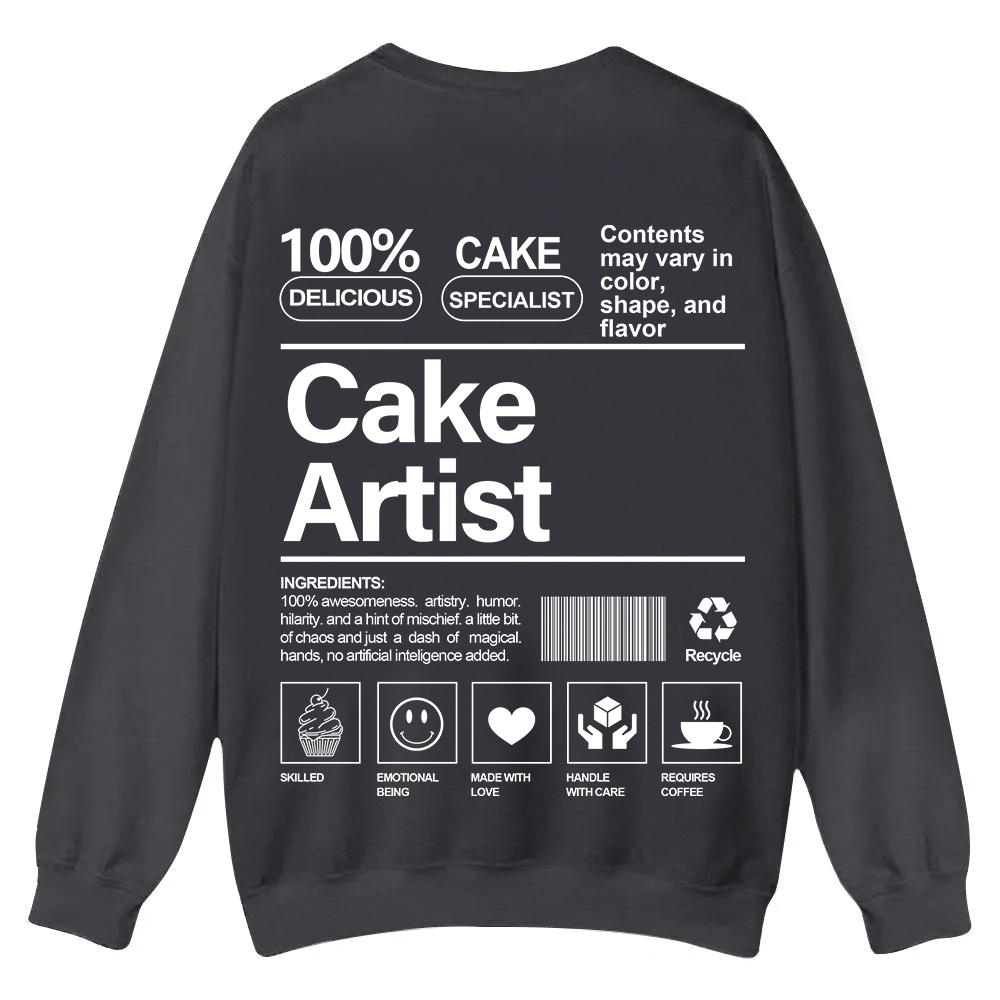 Cake Artist Casual Crewneck Sweatshirt wearishow