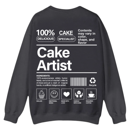 Cake Artist Casual Crewneck Sweatshirt wearishow