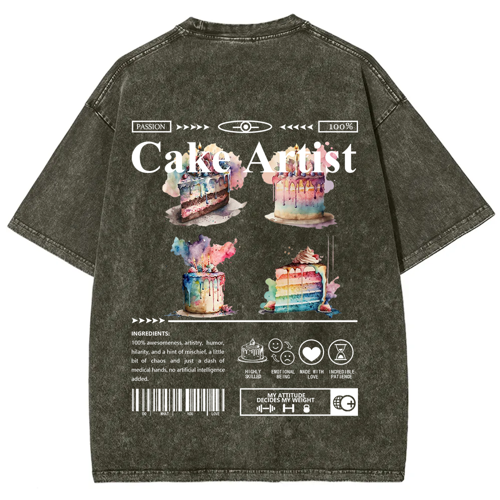 Cake Artist Unisex Fit Washed T-Shirt