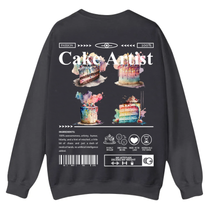 Cake Artist Casual Crewneck Sweatshirt wearishow