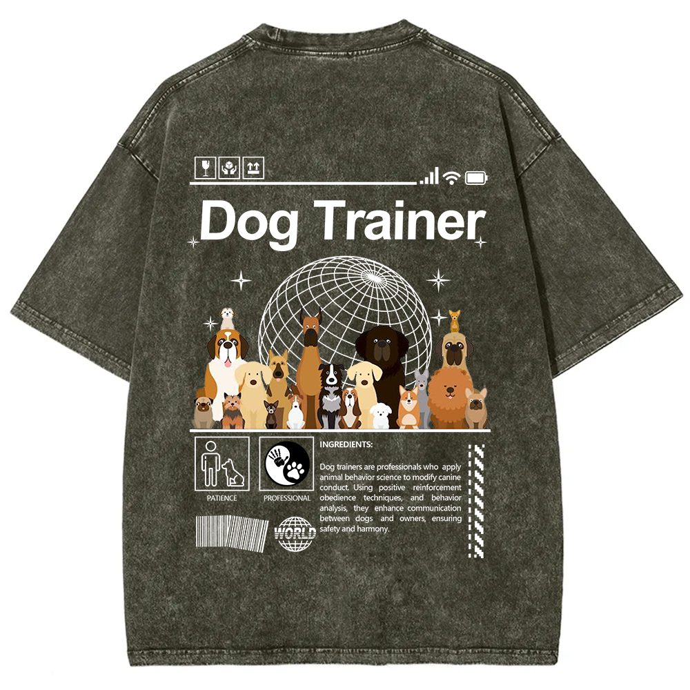Dog Trainer Unisex Fit Washed T-Shirt
