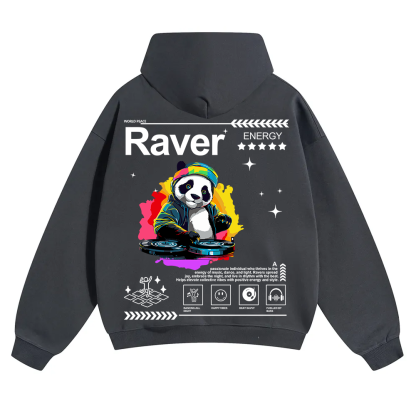 Raver Unisex Solid Color Hoodie wearishow