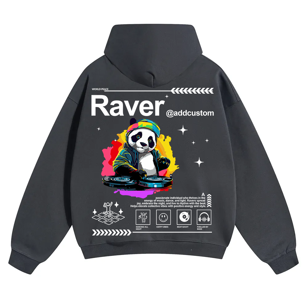 Addcustom Raver Unisex Solid Color Hoodie wearishow