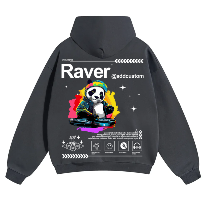 Addcustom Raver Unisex Solid Color Hoodie wearishow