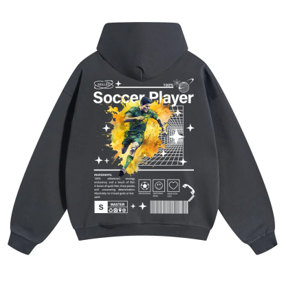Soccer Player Unisex Solid Color Hoodie wearishow