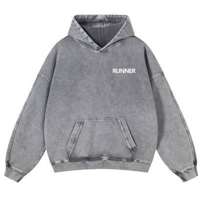 Runner Washed Hoodie wearishow