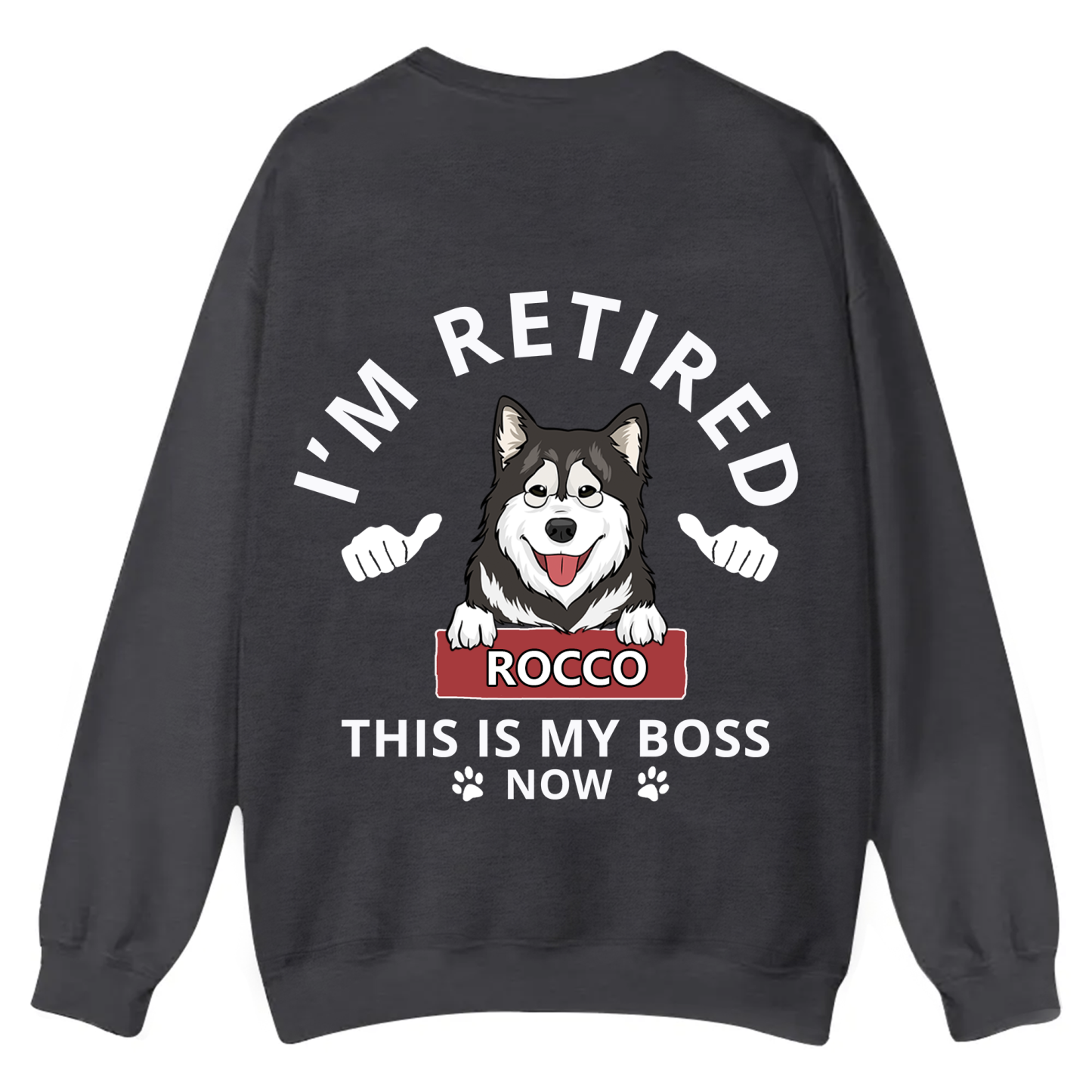 This Is My Boss - Personalized Custom Unisex Casual Crewneck Sweatshirt