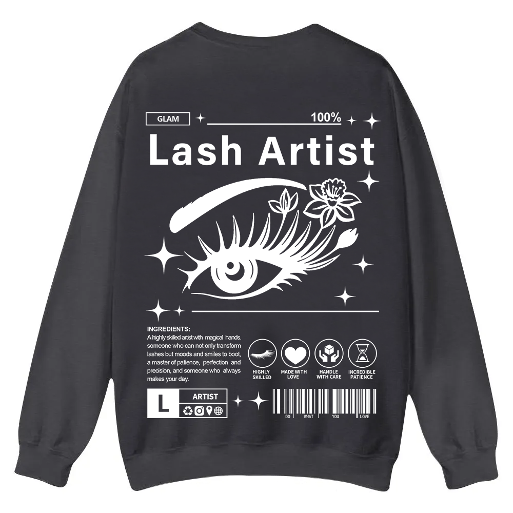 Lash Artist Casual Crewneck Sweatshirt wearishow
