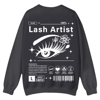 Lash Artist Casual Crewneck Sweatshirt wearishow