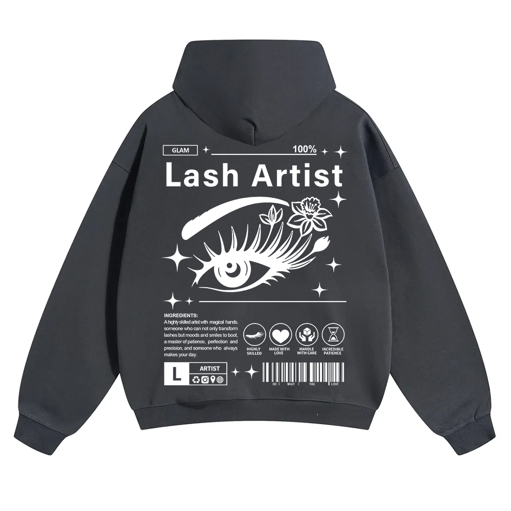 Lash Artist Unisex Solid Color Hoodie wearishow