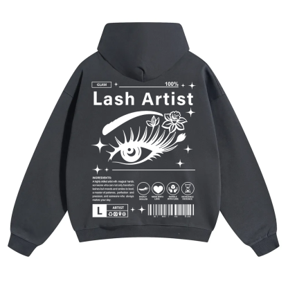 Lash Artist Unisex Solid Color Hoodie wearishow