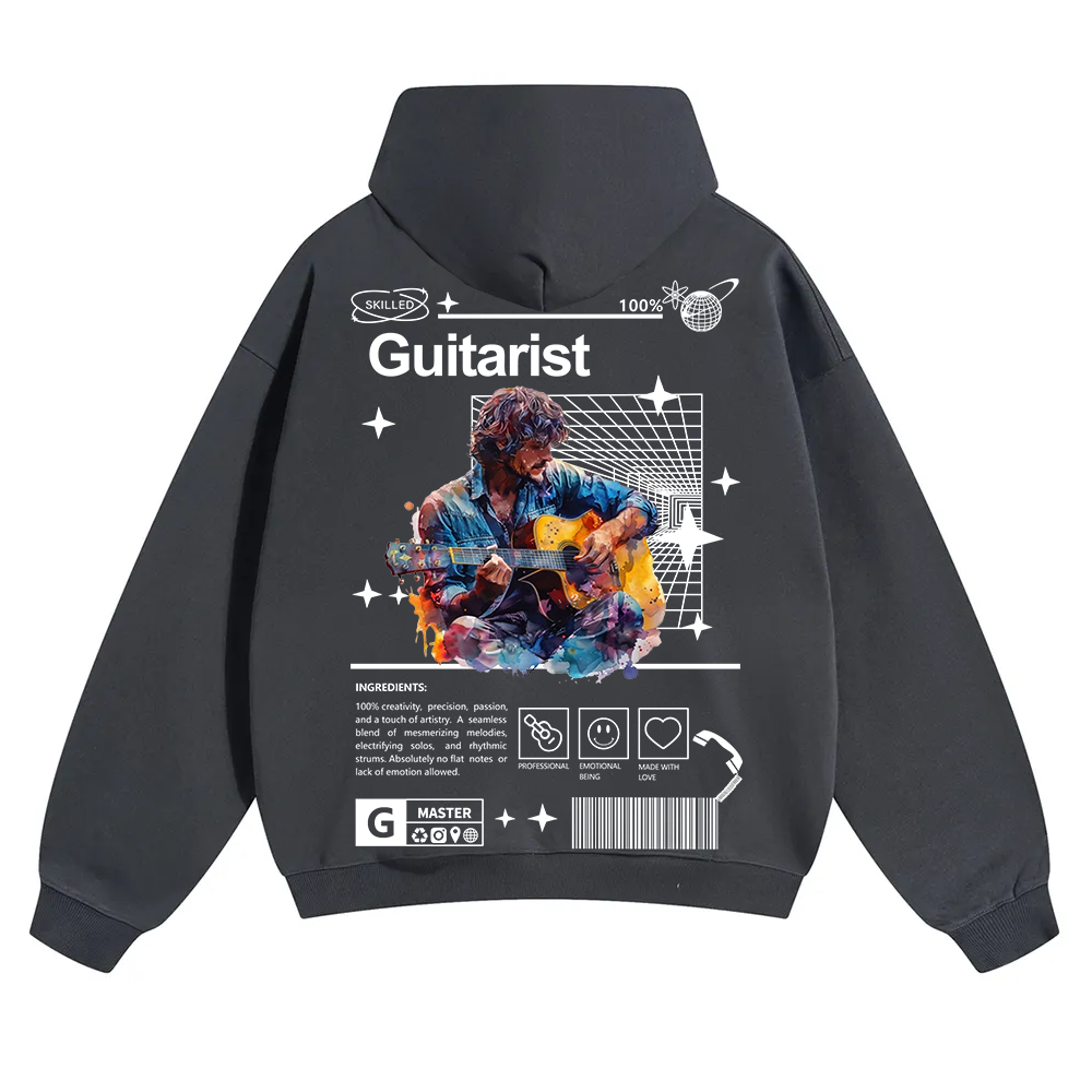 Guitarist Unisex Solid Color Hoodie wearishow