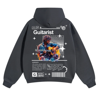 Guitarist Unisex Solid Color Hoodie wearishow