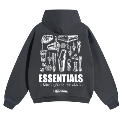 Bartender Essentials Unisex Solid Color Hoodie wearishow
