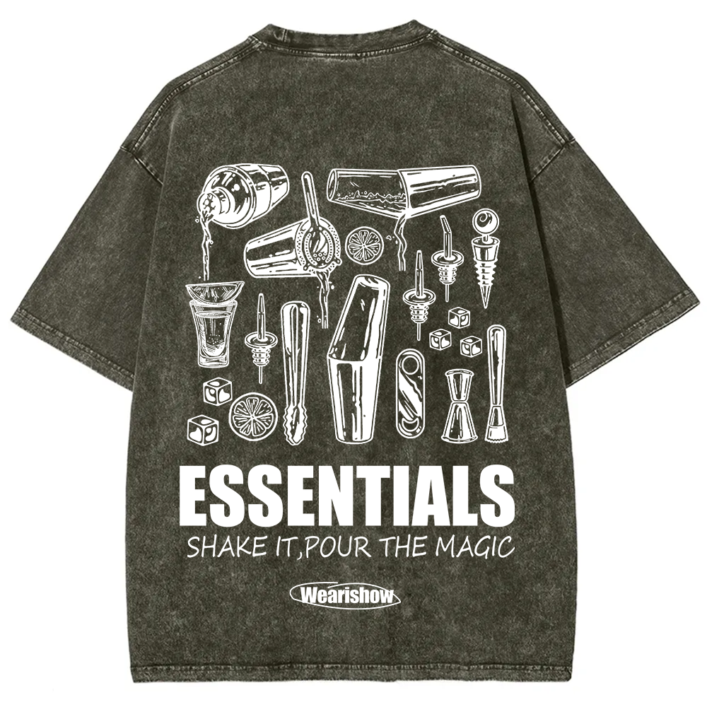 Bartender Essentials Unisex Fit Washed T-Shirt
