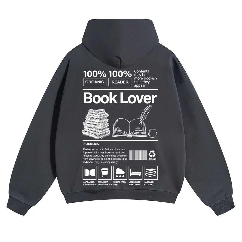 Book Lover Unisex Solid Color Hoodie wearishow