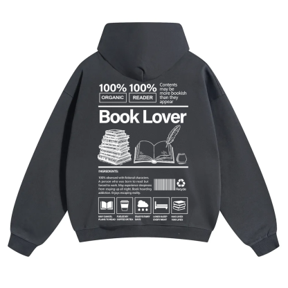 Book Lover Unisex Solid Color Hoodie wearishow