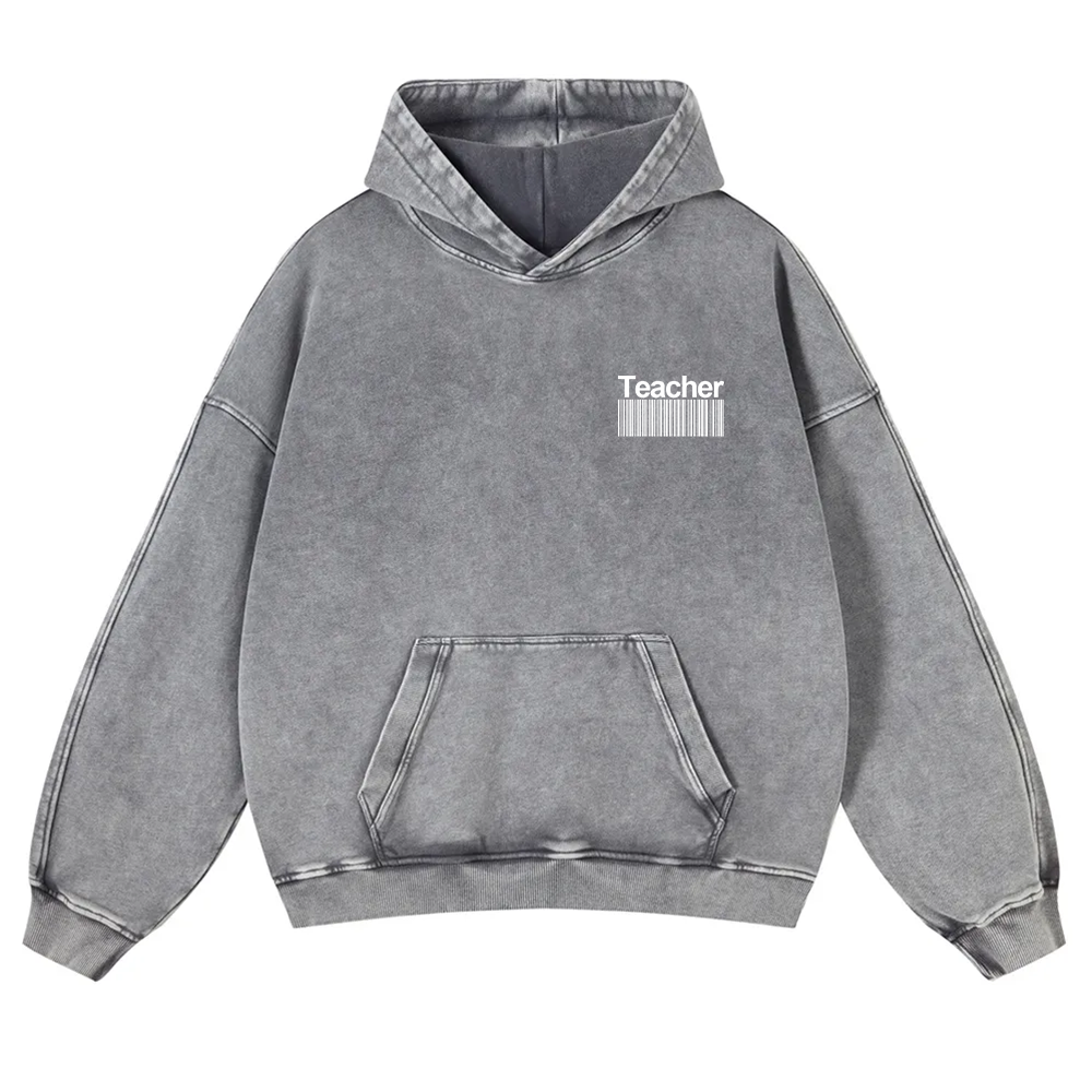 Teacher Washed Hoodie wearishow