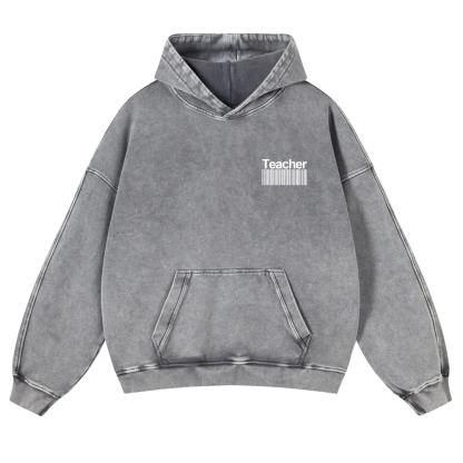 Teacher Washed Hoodie wearishow