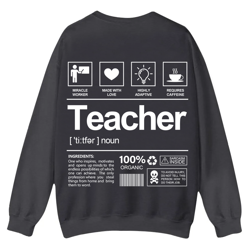 Teacher Casual Crewneck Sweatshirt wearishow