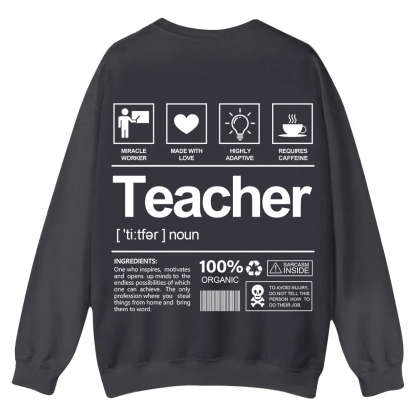 Teacher Casual Crewneck Sweatshirt wearishow