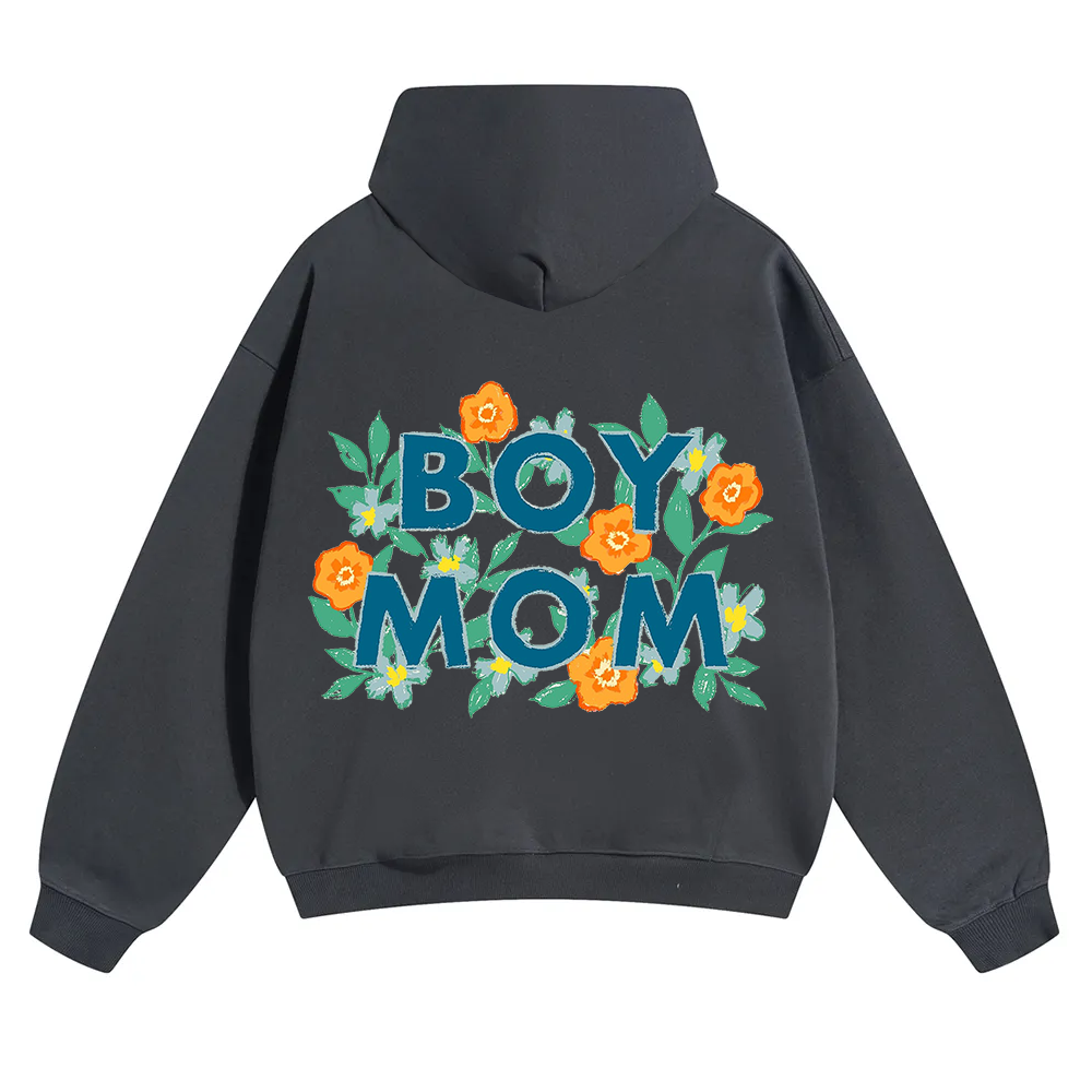 Boy Mom Unisex Solid Color Hoodie wearishow