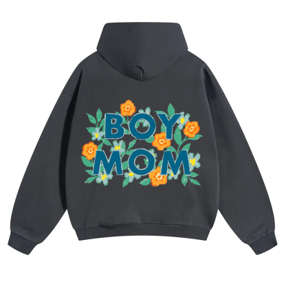 Boy Mom Unisex Solid Color Hoodie wearishow