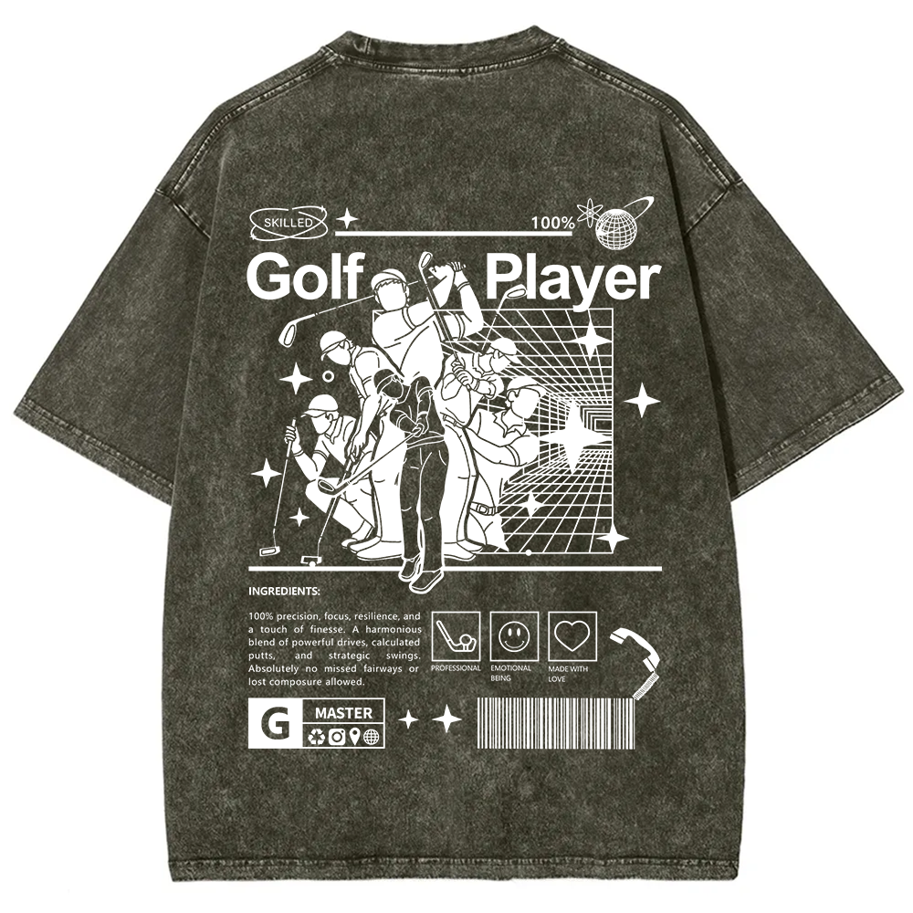 Golf Player Unisex Fit Washed T-Shirt